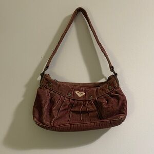 Roxy Corduroy purse in Deep Brown/ burgundy